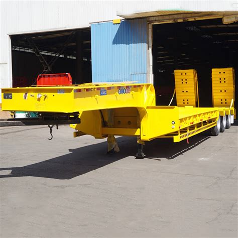 CIMC 80ton low bed 3 axles platform | lowbed semi trailer | CIMC TRAILERS