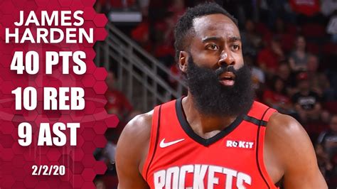 James Harden records 40 points, near triple-double for Rockets vs ...