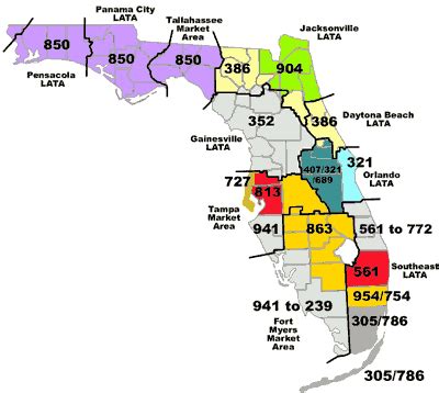 Area Codes For Florida Map - 2024 Schedule 1