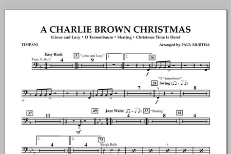 A Charlie Brown Christmas - Timpani Sheet Music | Paul Murtha | Concert ...