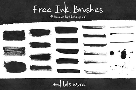 192 Free Ink Brushes for Photoshop - Photoshop brushes