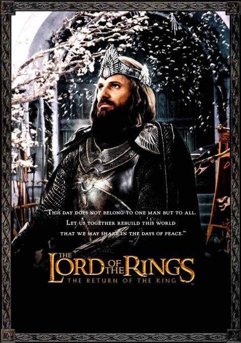 The Lord of the Rings- The Return of the King - Aragorn Movie Poster ...