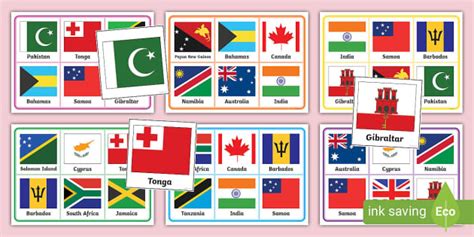 The Commonwealth Flags Printable Bingo Game - Teacher Made