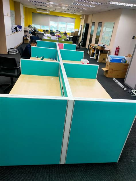 Office Furniture Kelana Jaya Office Workstation Table Cluster Of 6 ...