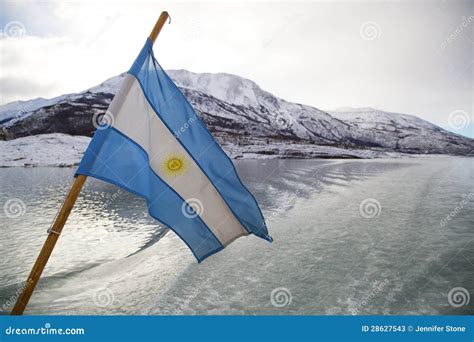 Argentinean Flag in Patagonia Stock Image - Image of landscape, symbol: 28627543