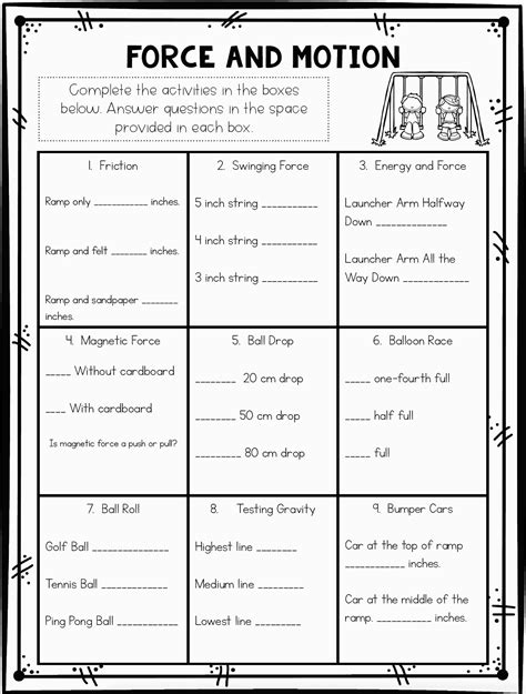 Forces And Motion Worksheet – Englishworksheet.my.id