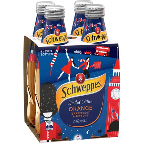 Schweppes Lost In London Orange Grapefruit & Bitters 4x300ml | Woolworths