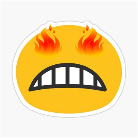 "toonmafias original fire angry emoji" Sticker for Sale by toonmafia ...