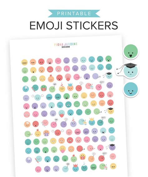 Printable Emoji Stickers for Daily Planner Layouts Decorative - Etsy