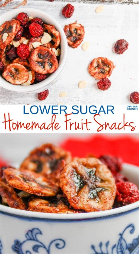 Lower Sugar Homemade Healthy Fruit Snacks | Cotter Crunch