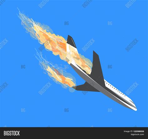 Plane Crash Plane Vector & Photo (Free Trial) | Bigstock