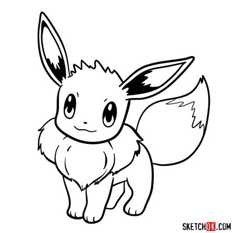 How to draw Eevee pokemon - Sketchok easy drawing guides | Pokemon sketch, Pokemon tattoo, Easy ...