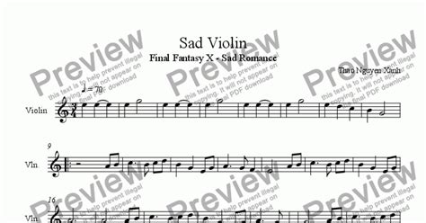 Sad Violin - Download Sheet Music PDF file