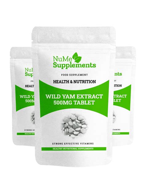 Wild Yam Extract 500MG Tablets – Nutritional Supplement – Nu Me Supplements