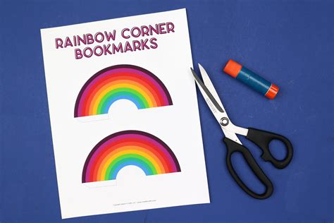 printable rainbow bookmarks free printable bookmarks bookmarks printable bookmark template ...