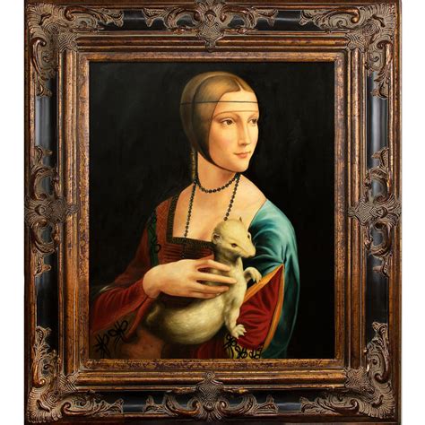 Tori Home Lady with an Ermine by Leonardo da Vinci Framed Painting ...