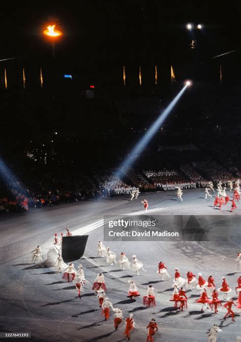 A general view of the Opening Ceremony of the 1992 Winter Olympics ...