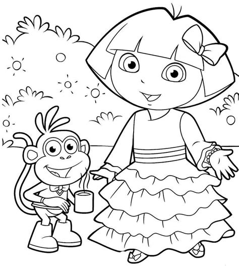 Free Coloring Pages Of Dora