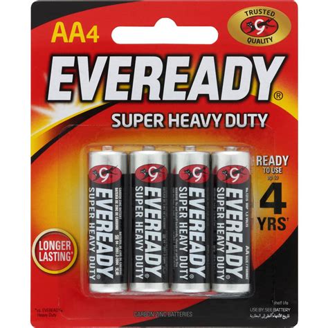 Eveready Super Heavy Duty Aa Batteries 4 Pack | Woolworths