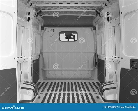 Open White Delivery Van Interior 3d Render Image Stock Illustration - Illustration of haulage ...