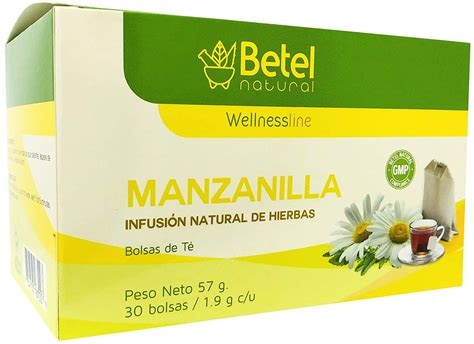 Premium Chamomile Tea - Te de Manzanilla by Betel Natural - Relax the Day Away - 30 Tea Bags ...