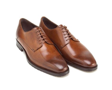 Handmade Men Brown Oxford Dress Shoes With Laces 2 Tone Brown Shade ...