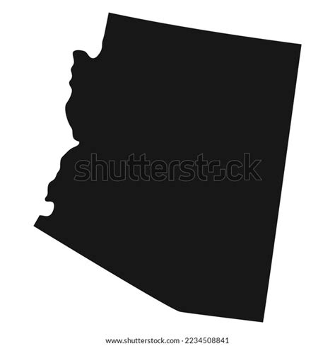 Silhouette Arizona State Border Stock Vector (Royalty Free) 2234508841 ...