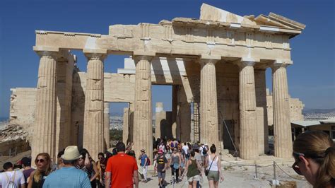 Gateway to the Acropolis in Athens: A propylaea is any monumental gateway in Greek architecture ...