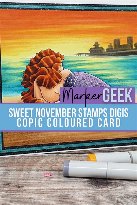 Sweet November Stamps Mermaid Resting - Marker Geek