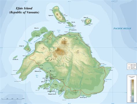 Map of Efate Island : Worldofmaps.net - online Maps and Travel Information