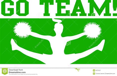 Cheerleader Go Team Green/eps | Cheerleading, Silhouette illustration ...