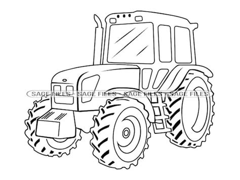 Tractor Outline 5 SVG Tractor SVG Farm Tractor SVG Tractor - Etsy Australia