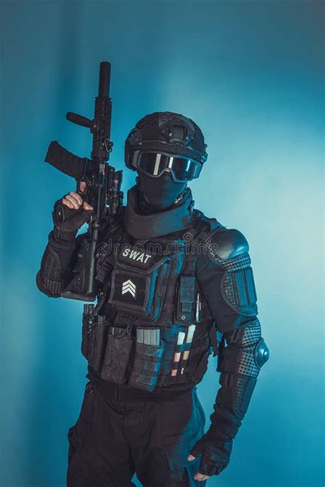 Member of the SWAT team stock image. Image of member - 94199343