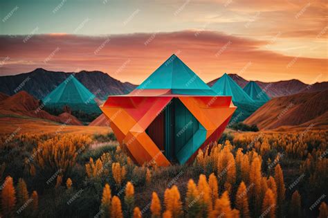 Premium AI Image | Beautiful geometric shapes in nature
