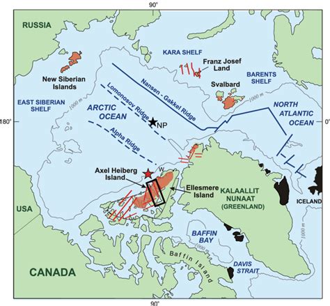 1 Arctic polar projection map displaying the extent of the HALIP ...