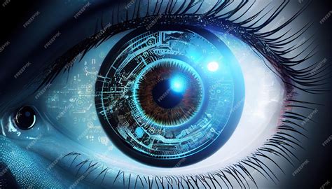 Cybernetic eye wearable technology concept | Premium AI-generated image