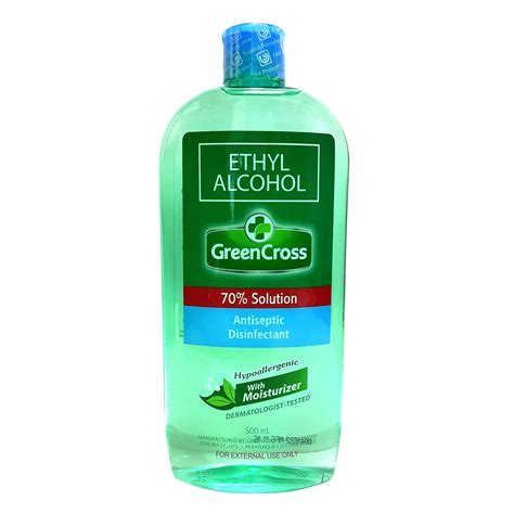 Green Cross Ethyl Alcohol 70% Solution, 500ml- Buy Online in United Arab Emirates at Desertcart ...