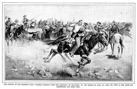 Oklahoma Land Rush, 1889 Drawing by Granger | Pixels