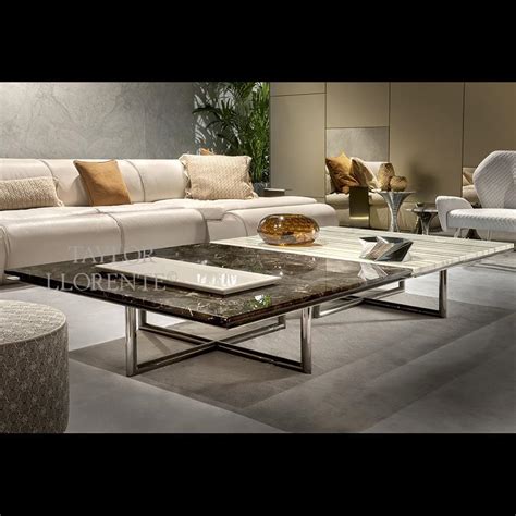 MARBLE COFFEE TABLE With Architectural Steel Frame | TAYLOR LLORENTE ...