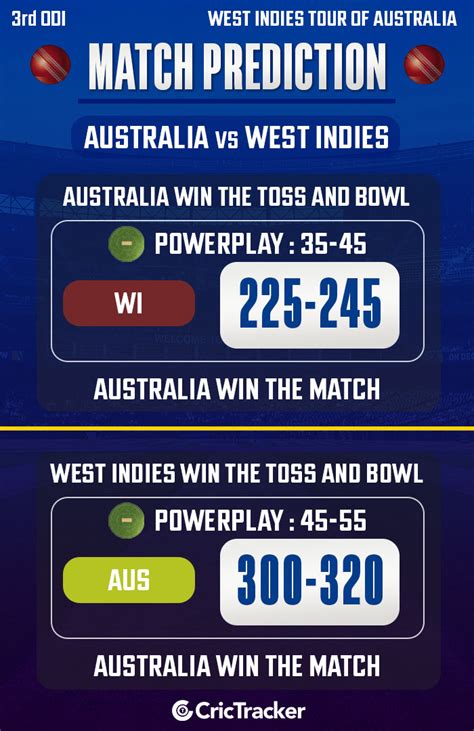 AUS vs WI Match Prediction: Who will win today’s 3rd ODI match? - CricTracker