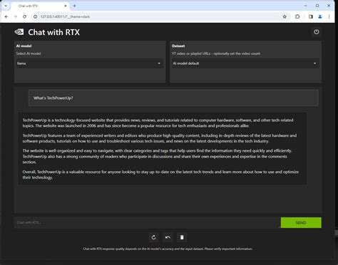 Chat with NVIDIA RTX Tech Demo Review - Installation | TechPowerUp