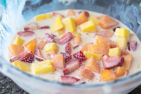 Mexican Fruit Salad with Cream - Thrift and Spice