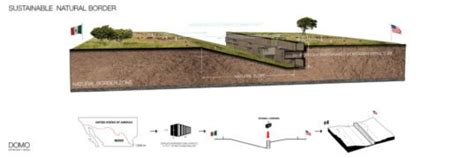 This alternative US-Mexico border wall is made from recycled shipping containers