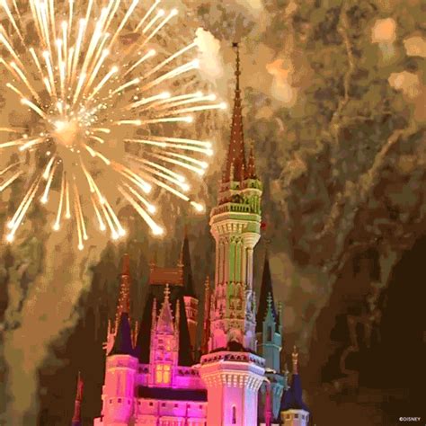 Anniversary fireworks walt disney GIF - Find on GIFER