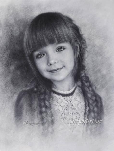 Drawing of young and beautiful Anastasia Knyazeva by Drawing-Portraits ...