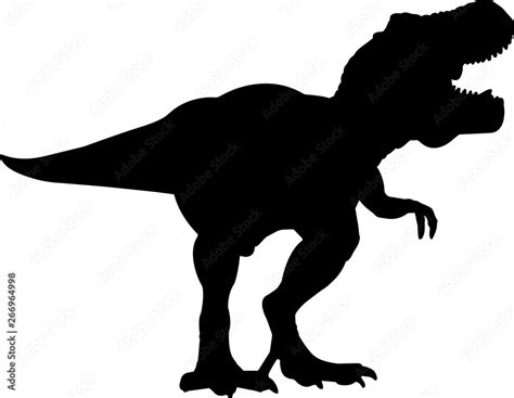 Tyrannosaurus Rex 2 isolated vector silhouette vector de Stock | Adobe Stock