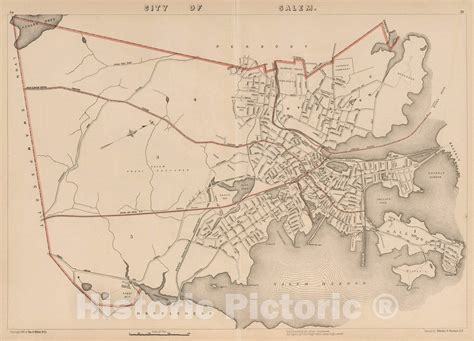 Historic Map : City of Salem, Massachusetts., 1891, Vintage Wall Art in ...