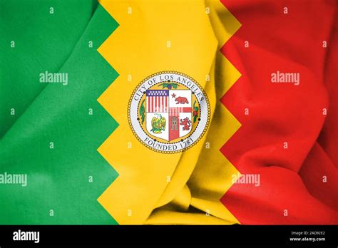 3D Flag of Los Angeles, USA. 3D Illustration Stock Photo - Alamy