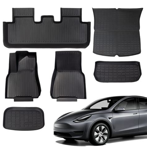 Tesla Model Y Floor Mats 2021 2022 2023 Mats Custom Fit Waterproof Anti ...