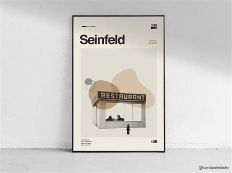 Seinfeld Poster midcentury modern design Free Shipping | Etsy